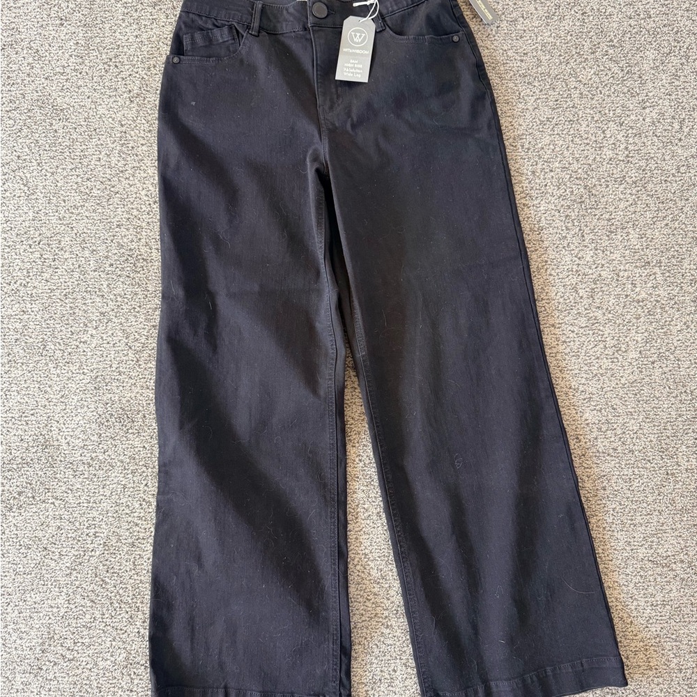 Wit & Wisdom Charcoal High-Rise Wide-Leg Pants - Picture 4 of 5